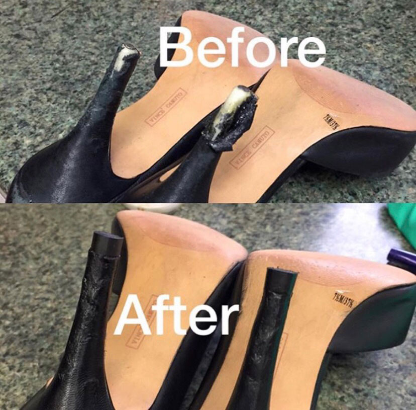 Black Heels Leather Recovery & Replacement
