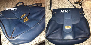 Blue Handbag Refinish